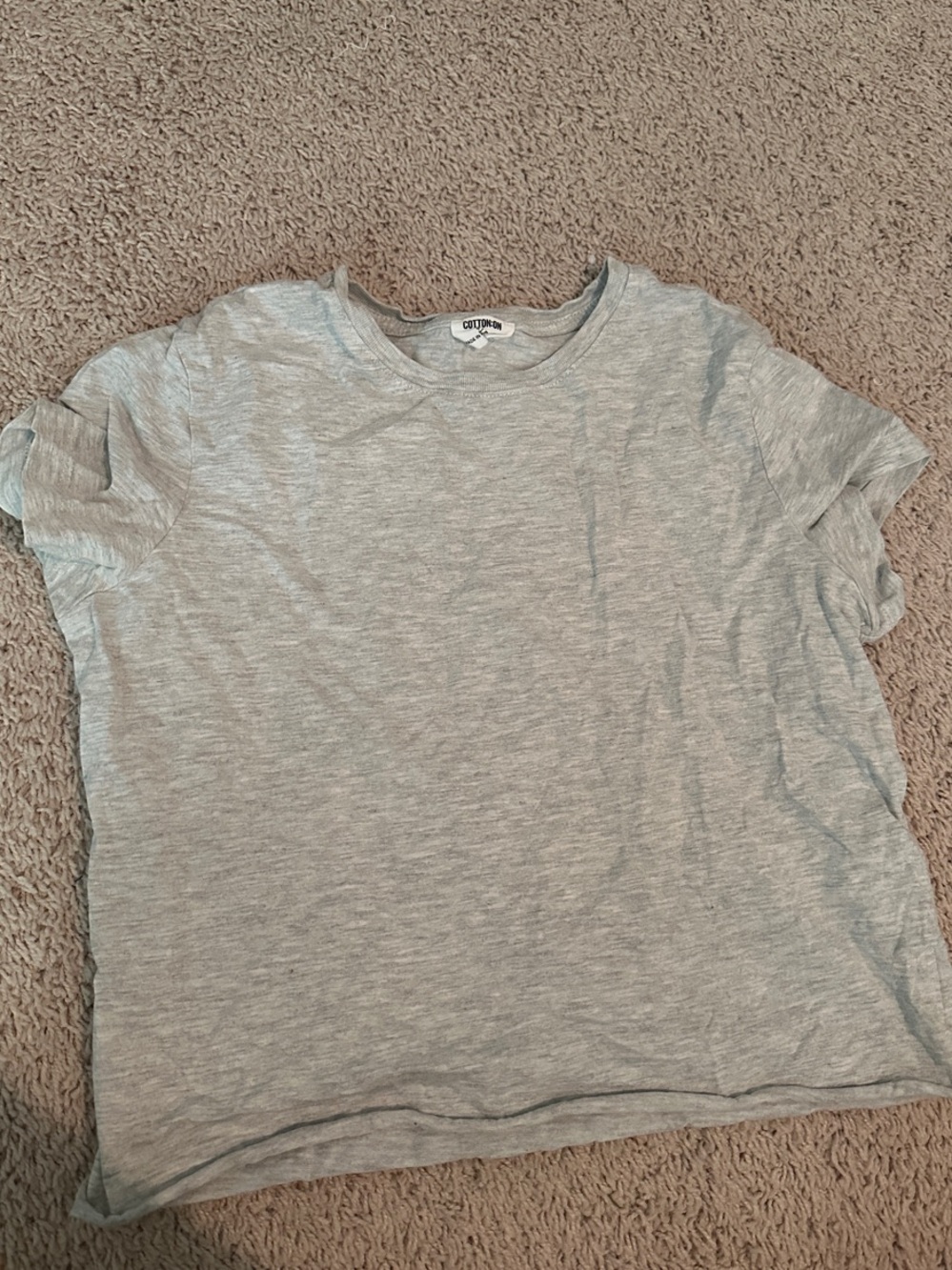 Cotton On Light Heather Gray Short Sleeve Crew Tee
